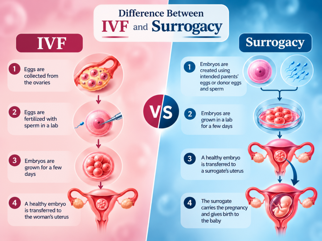 difference between ivf and surrogacy