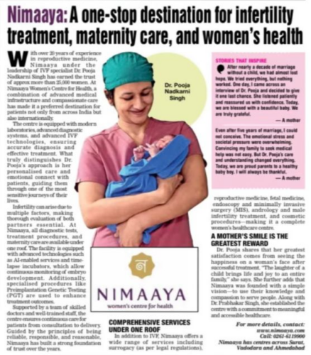 Nimaaya IVF hospital Recognitions