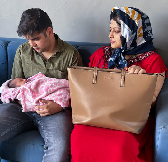 Couple visiting for Pediatric and Neonatal Care at Nimaaya for postnatal care and delivery