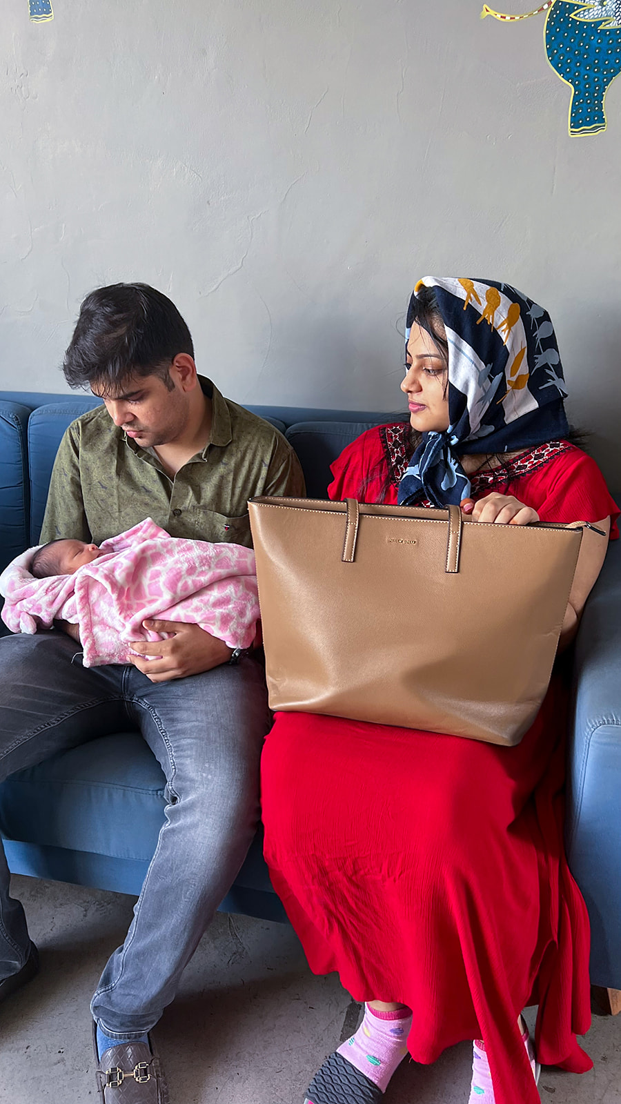 Couple visiting for Pediatric and Neonatal Care at Nimaaya for postnatal care and delivery
