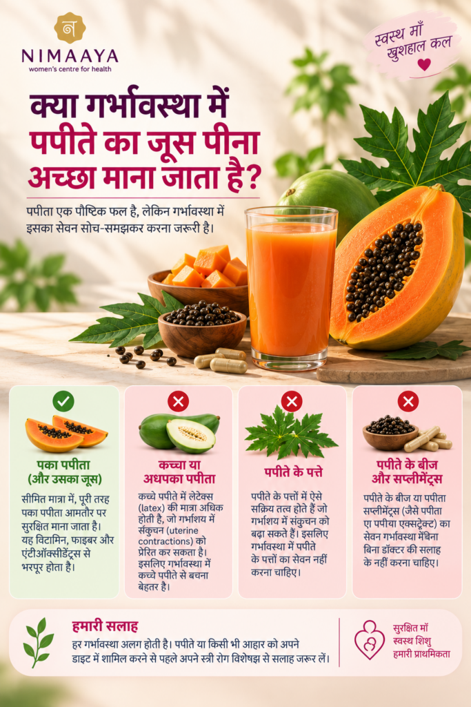क्या गर्भावस्था में पपीते का जूस पीना अच्छा माना जाता है